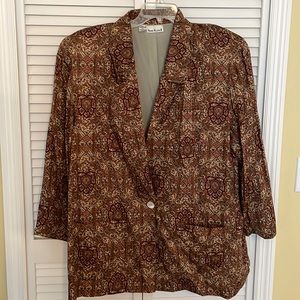 Vintage silk, Anne Klein paisley business jacket